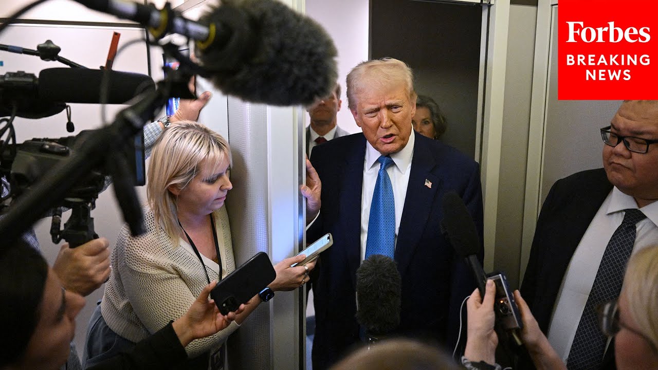 AIR FORCE ONE GAGGLE: Trump Takes Questions From Reporters On Air Force One