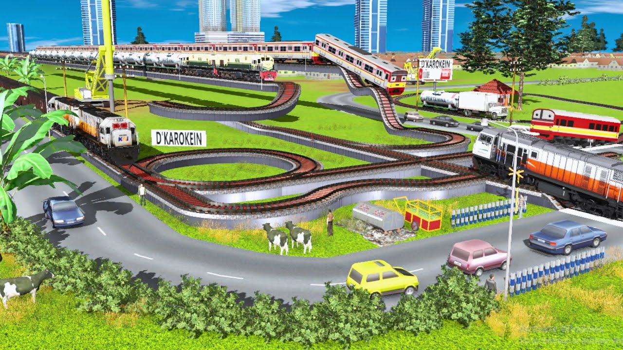 Perlintasan Kereta Api ‼️#46 KERETA API PANJANG BERGANTIAN
