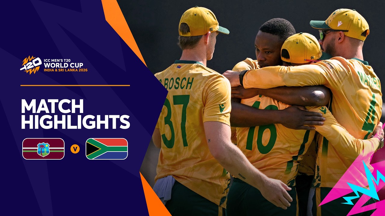 West Indies v South Africa | Match Highlights | Men's T20 World Cup 2026