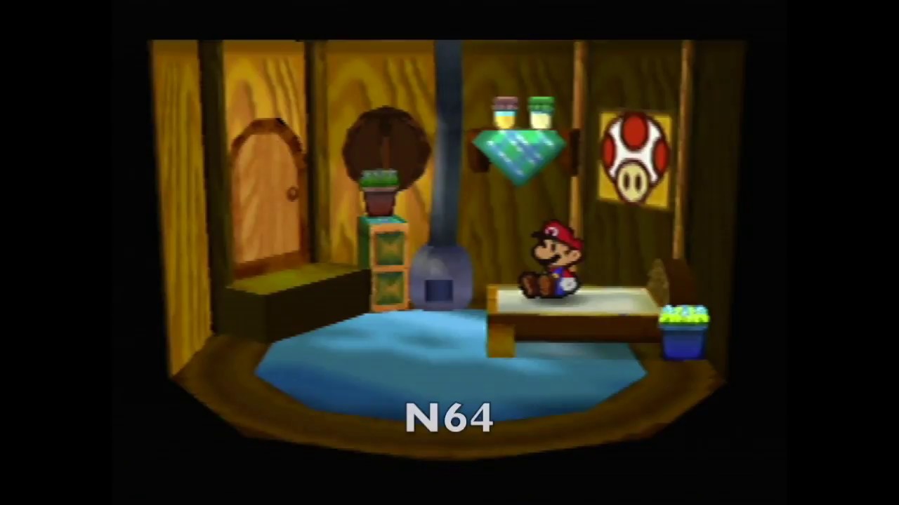 Paper Mario N64 Comparison Part 1 (Nintendo 64 vs Wii VC vs Wii U VC)