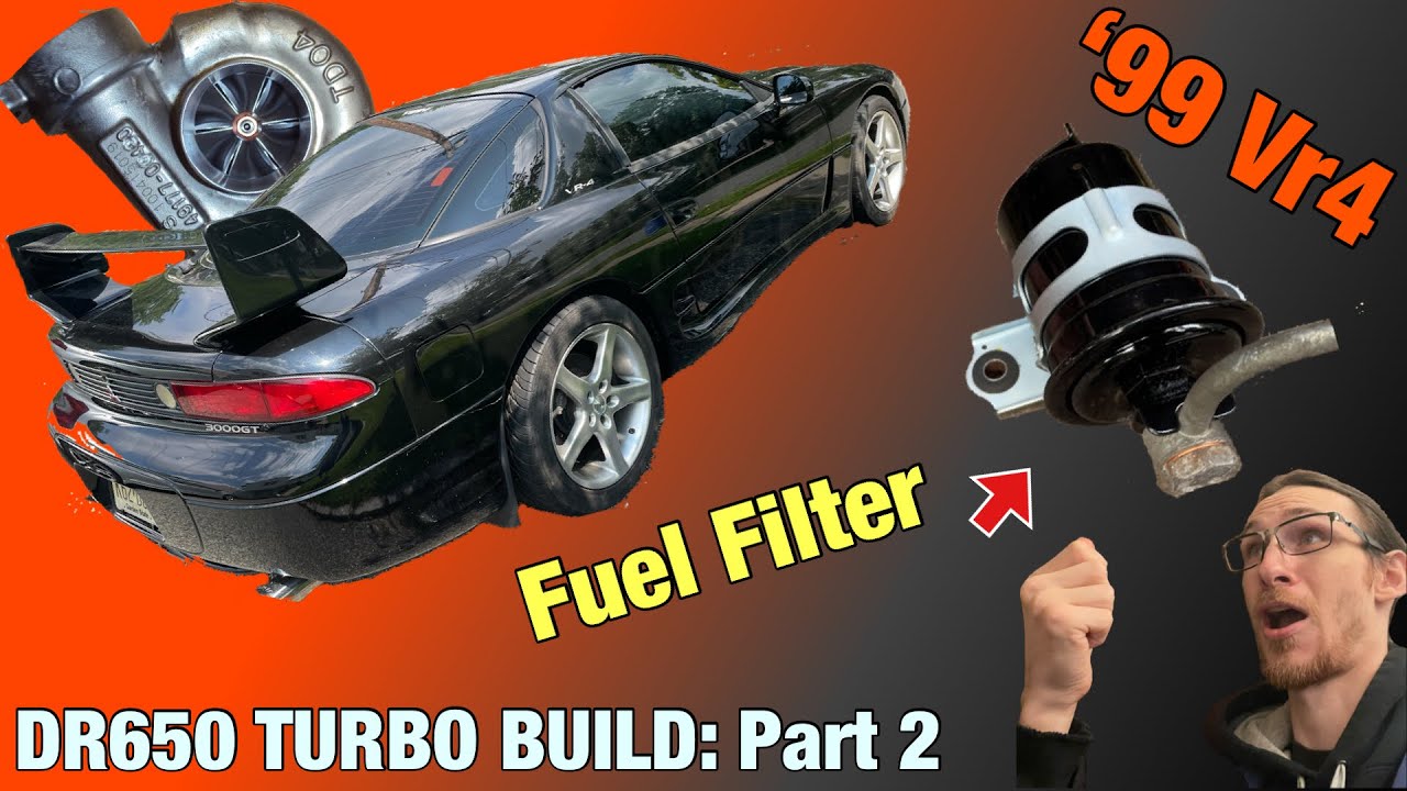 Mitsubishi 3000gt Vr-4 Fuel Filter Replacement (DR-650 Turbo Build - Part 2)