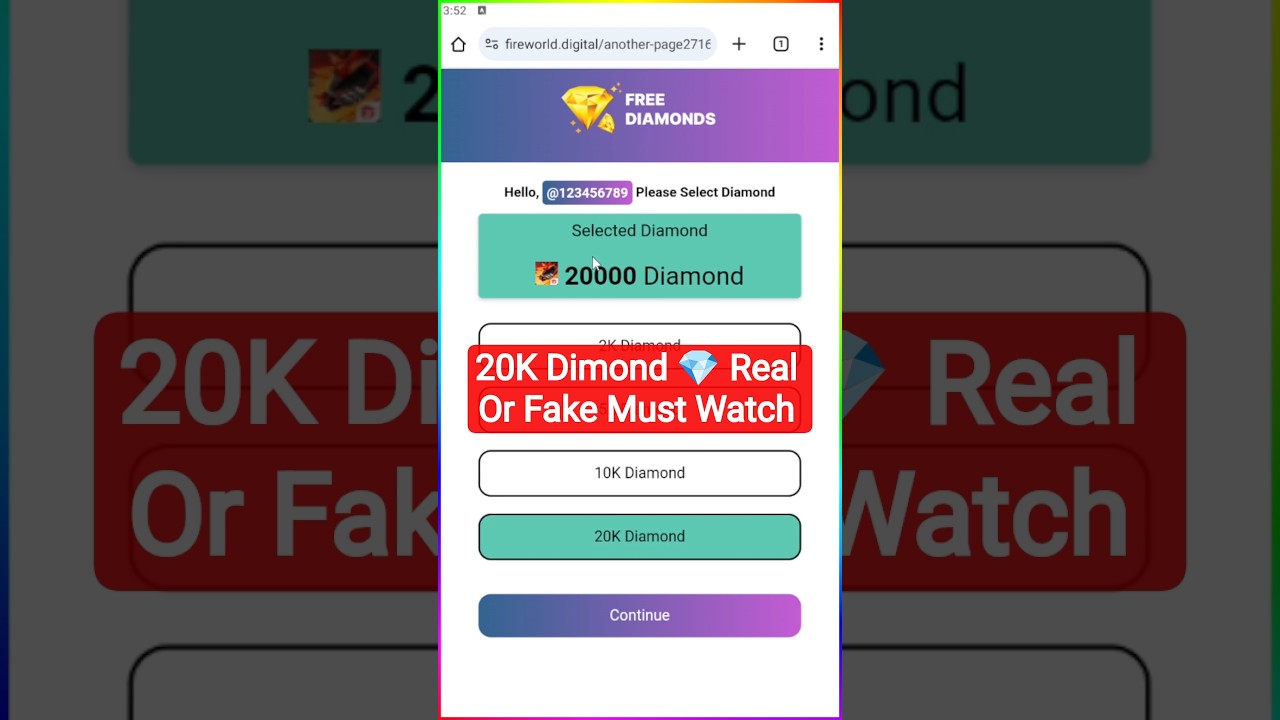 20K Diamond Giveaway &ndash; Real or Fake? 🤔 Must Watch! #FreeFire
