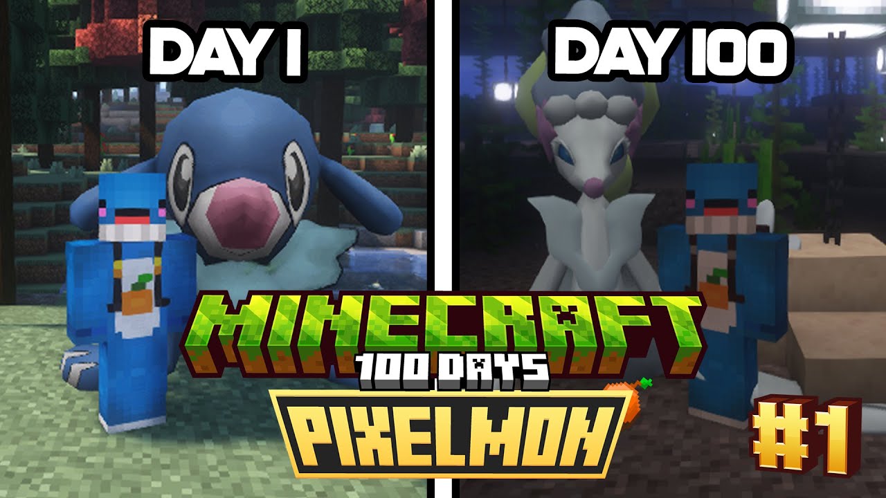 MINECRAFT PIXELMON 100 วัน | รับบทเป็นอาหวังสร้างทีมโปเกม่อนสุดสวยและน่ารัก EP.1