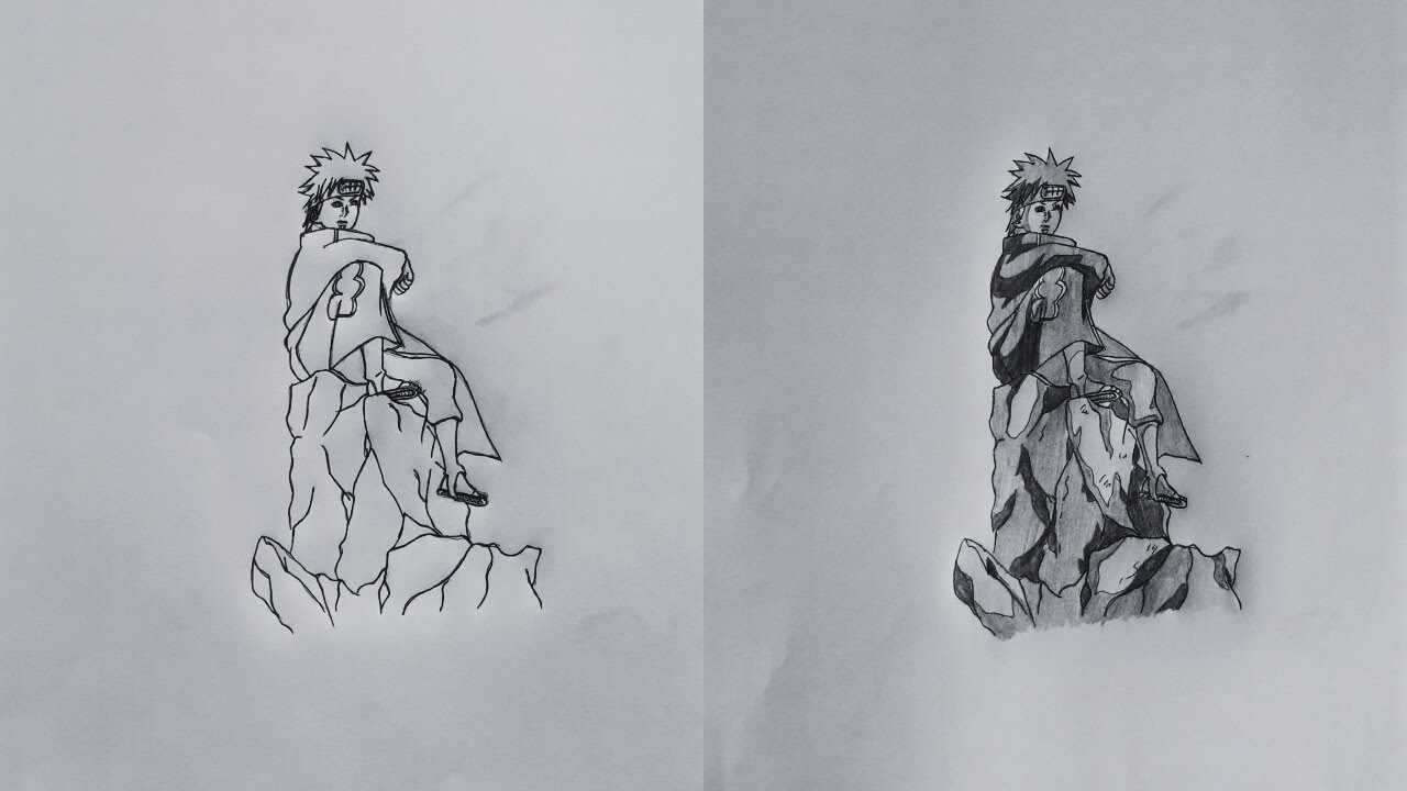 Drawing Pain (Tendo) from Naruto Shippuden | Epic Anime Art Timelapse