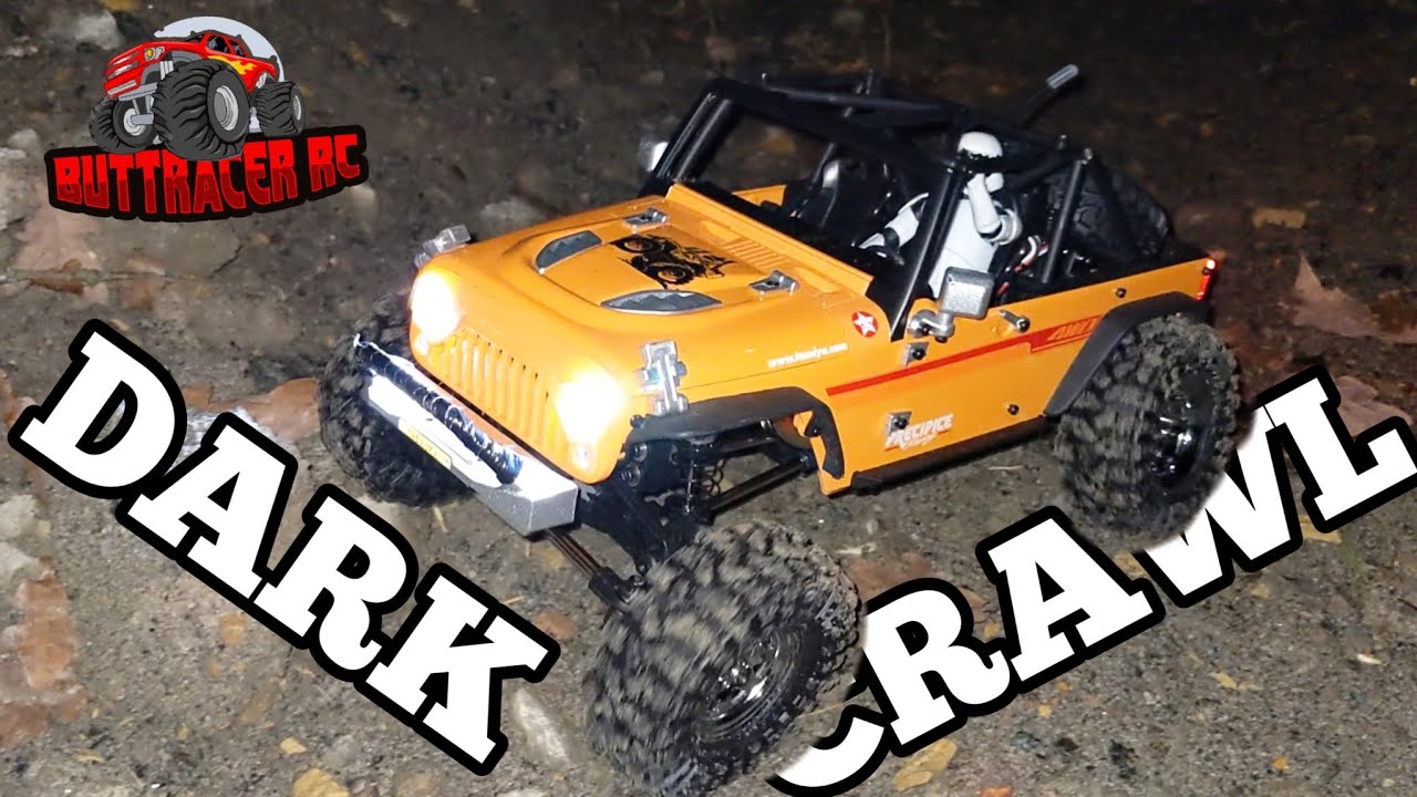 Crawlen mit den King Trekker 1.55 Injora Reifen im Dunkeln 👍 MJX Hyper Go H12Y+
