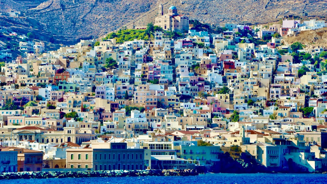 Mykonos To Athens Via Tinos & Siros on Blue Star Lines, Greece