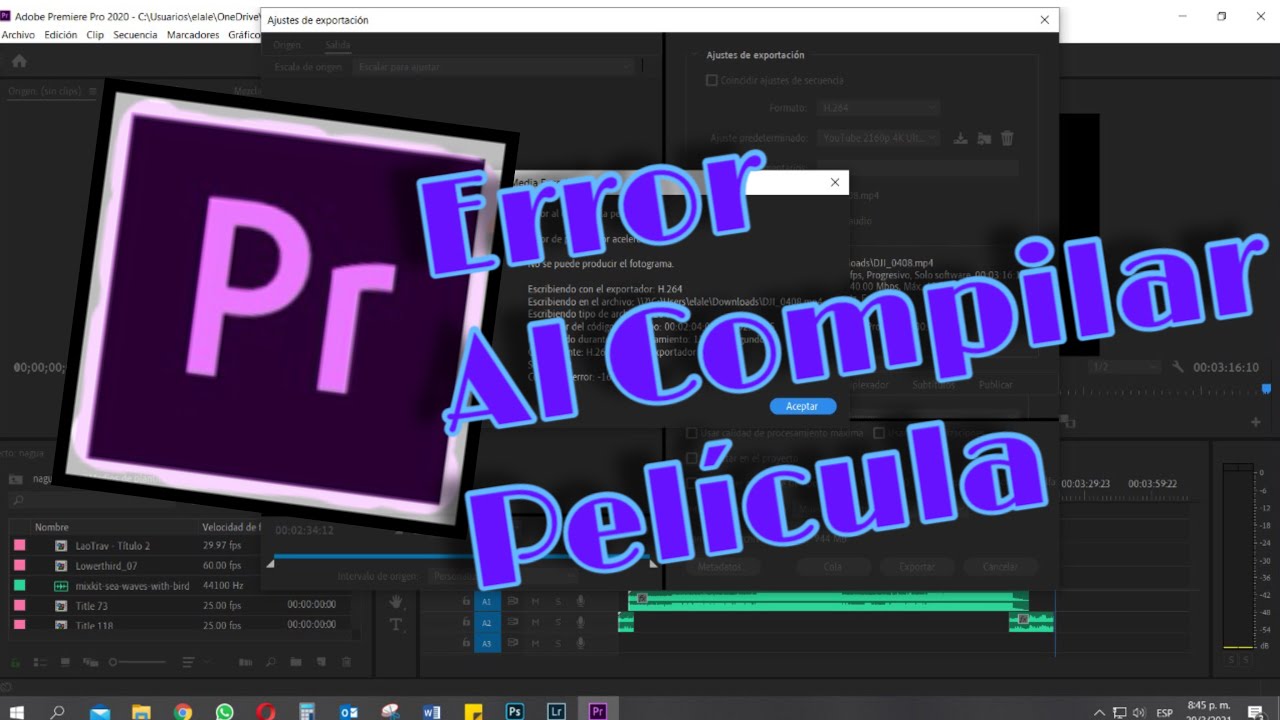 Como solucionar el error de Adobe Premiere 