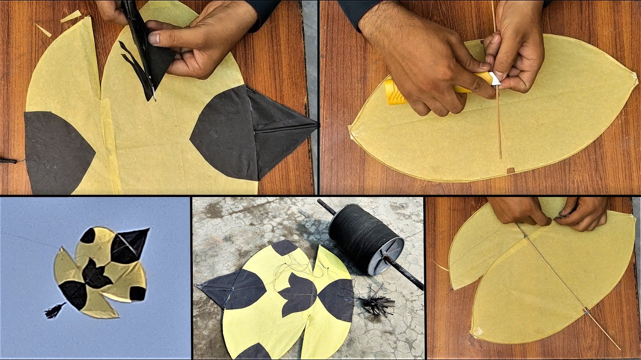 MAKING OF Smallest patang (TUKAL) kite making toturial AT HOME - GolgappaY Kite