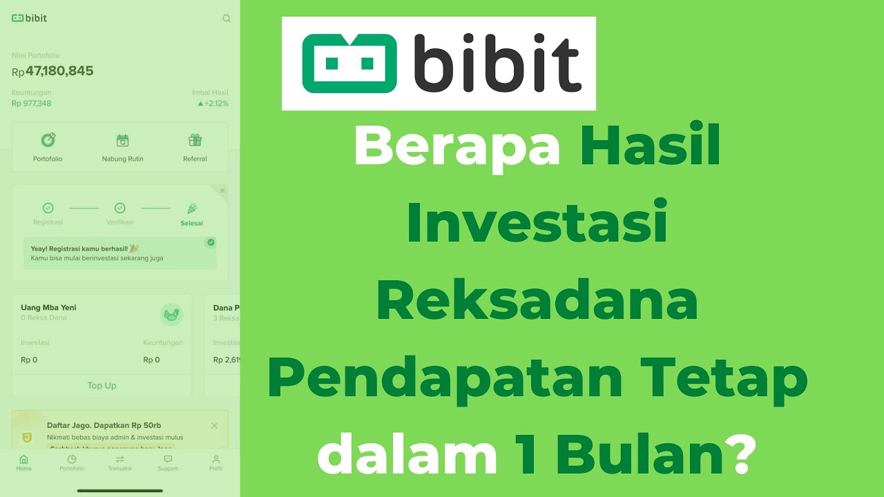 Hasil Investasi Reksadana Pendapatan Tetap | RDPT dalam 1 Bulan