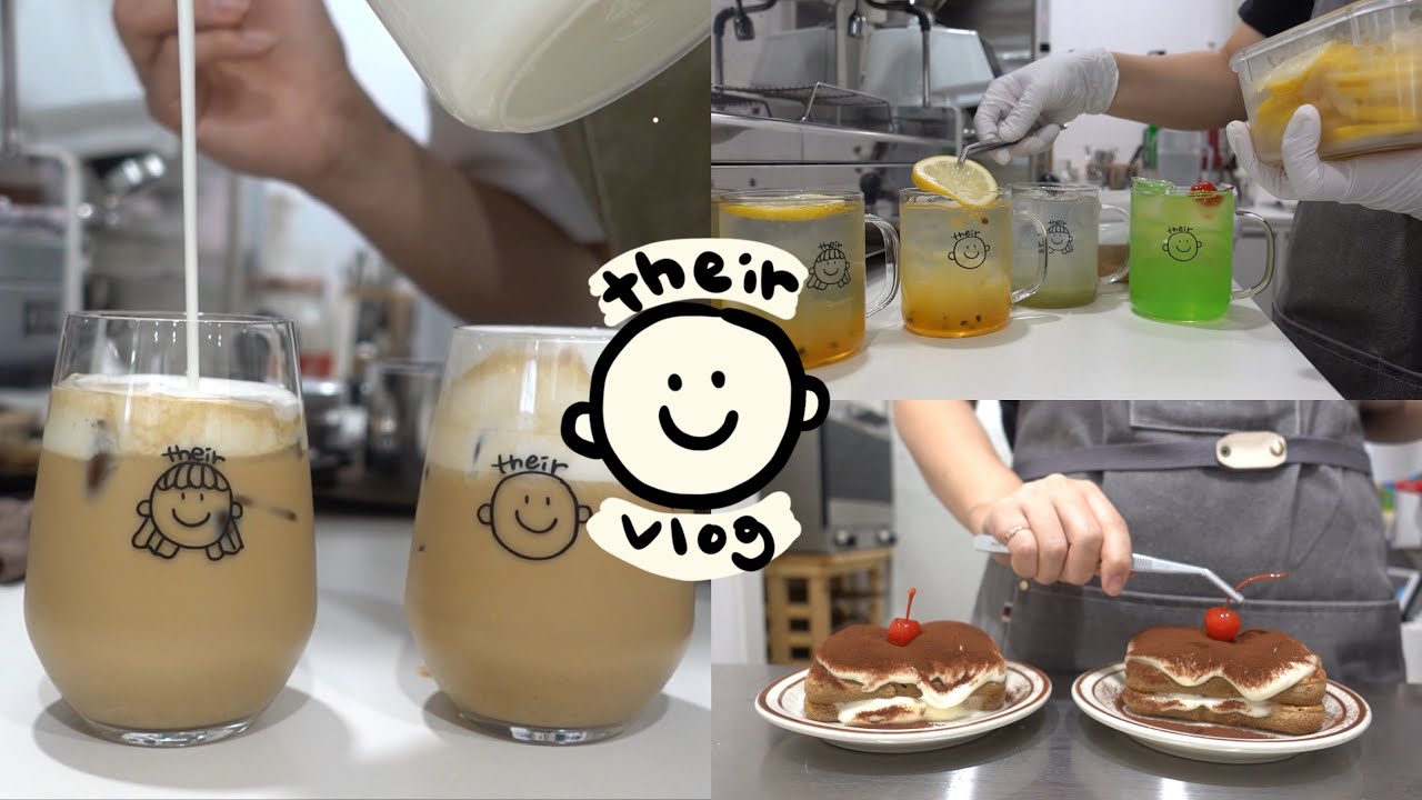 [Eng👦🏻👧🏻]연남동 골목 카페의 음료 만들기🥤|카페브이로그 | 개인카페 | 연남동카페 |