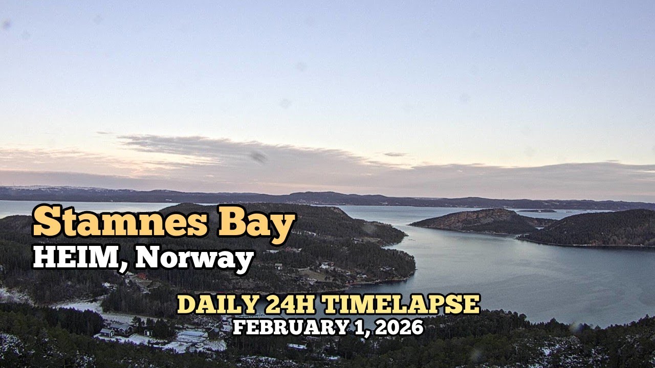 Stamnes Bay - Daily Timelapse: February 1, 2026 [Trøndelag, Norway]