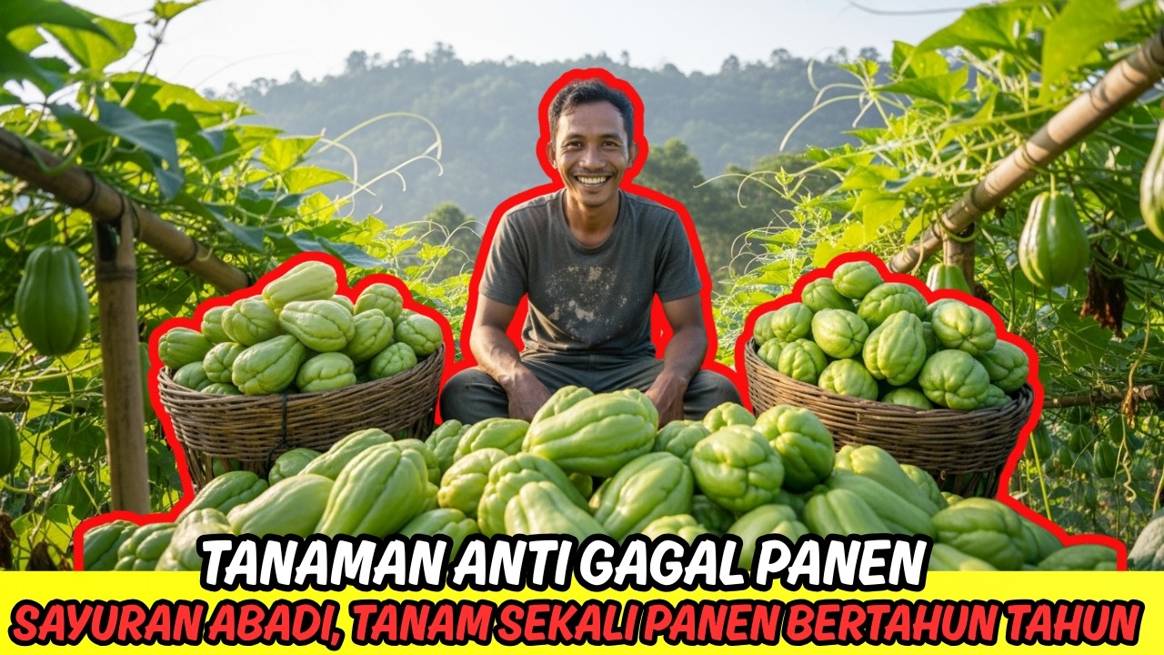 Sayuran Abadi‼️Tanam Sekali & Panen Berkali-kali, Budidaya Labu Siam, hasilkan 100jt pertahun