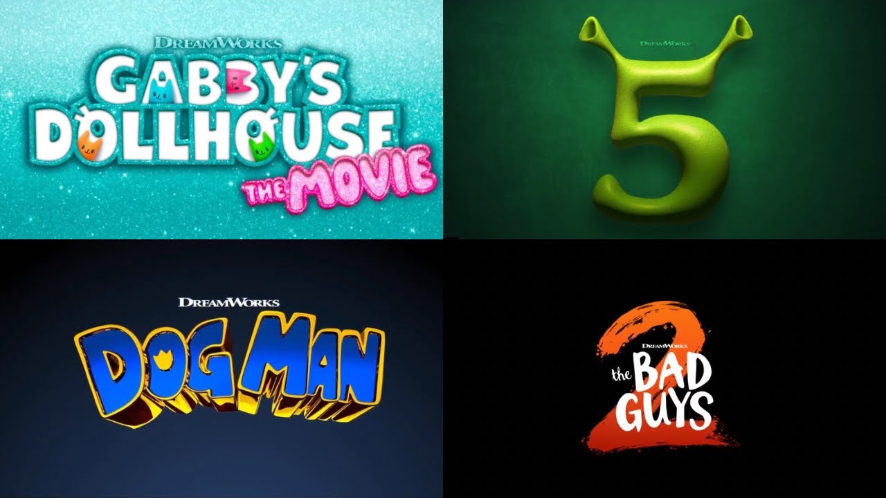 Логотипы трейлеров DreamWorks Animation (1998-2026) (ОБНОВЛЕНО С ДОПОЛНЕНИЕМ КУКОЛЬНОГО ДОМИКА ГЭ...