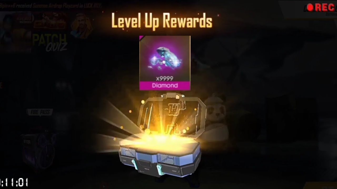 Free Fire level up reward