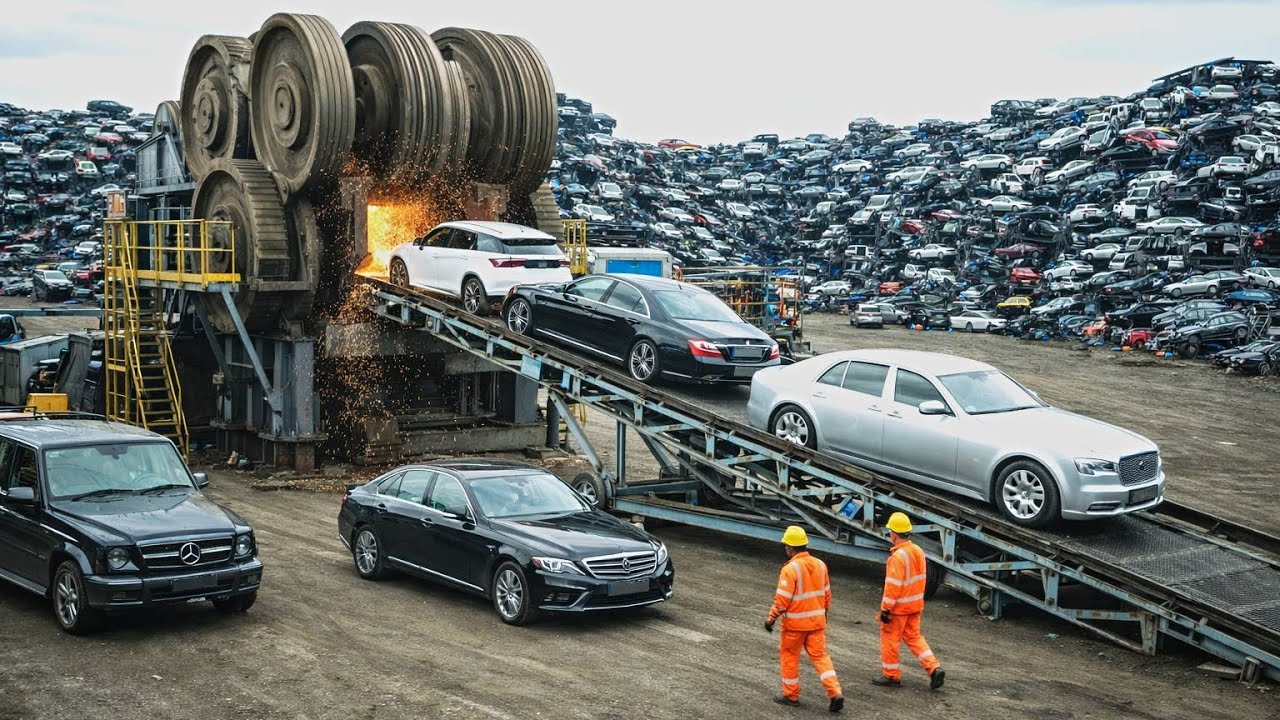 Industrial Crusher at Full Power | How Massive Machines Turn Waste into Raw Materials