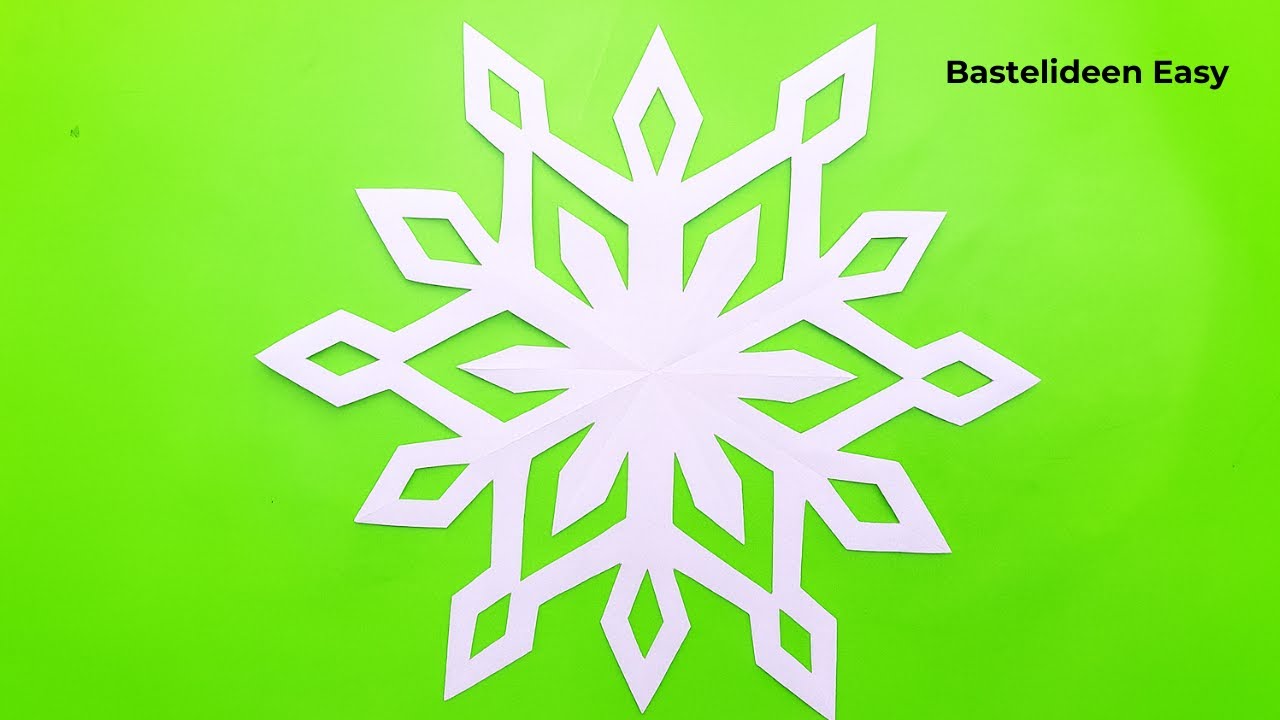 Schneeflocken Basteln Din A4 Einfach - Basteln Mit Papier