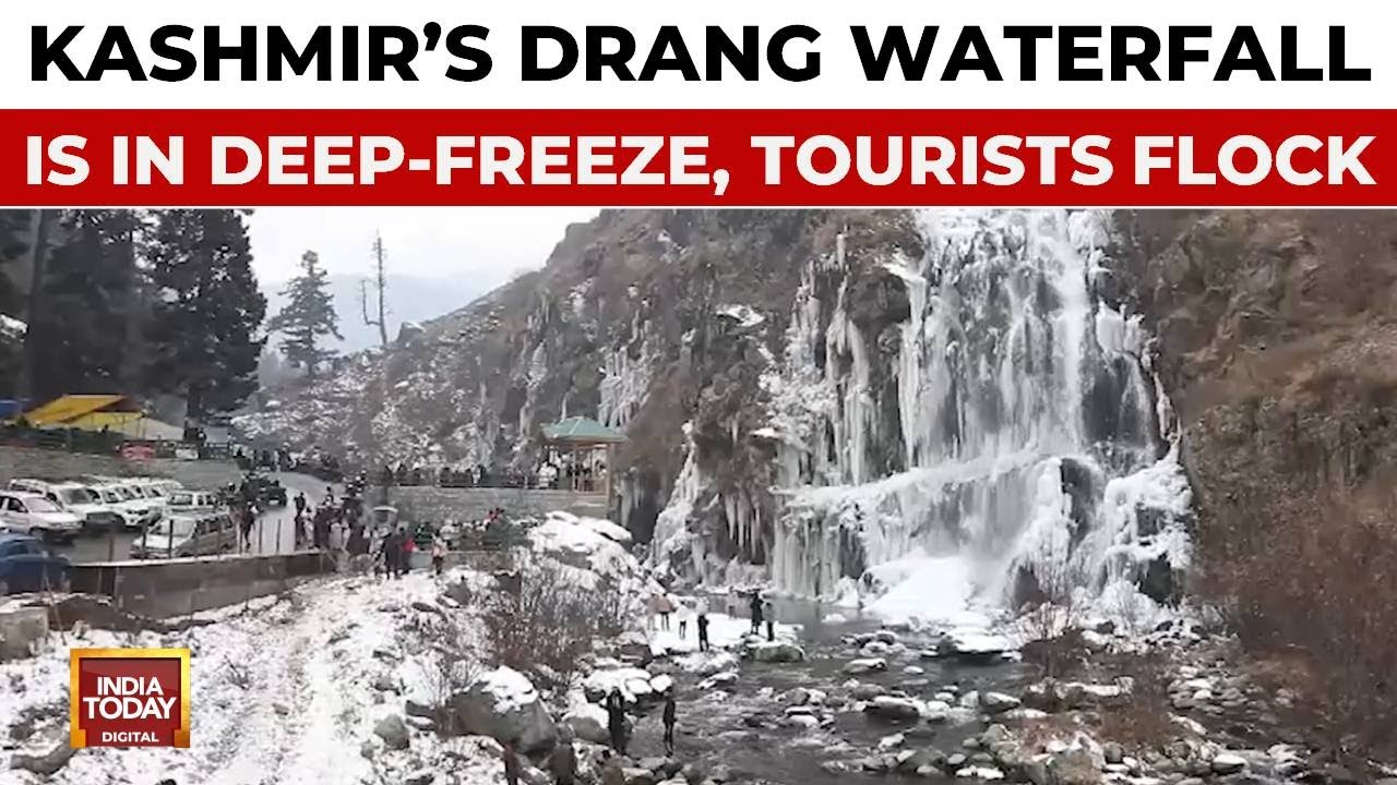 Kashmir’s Frozen Waterfall: Must-Visit Tourist-Spot In The Valley Is In Deep Freeze | India Today