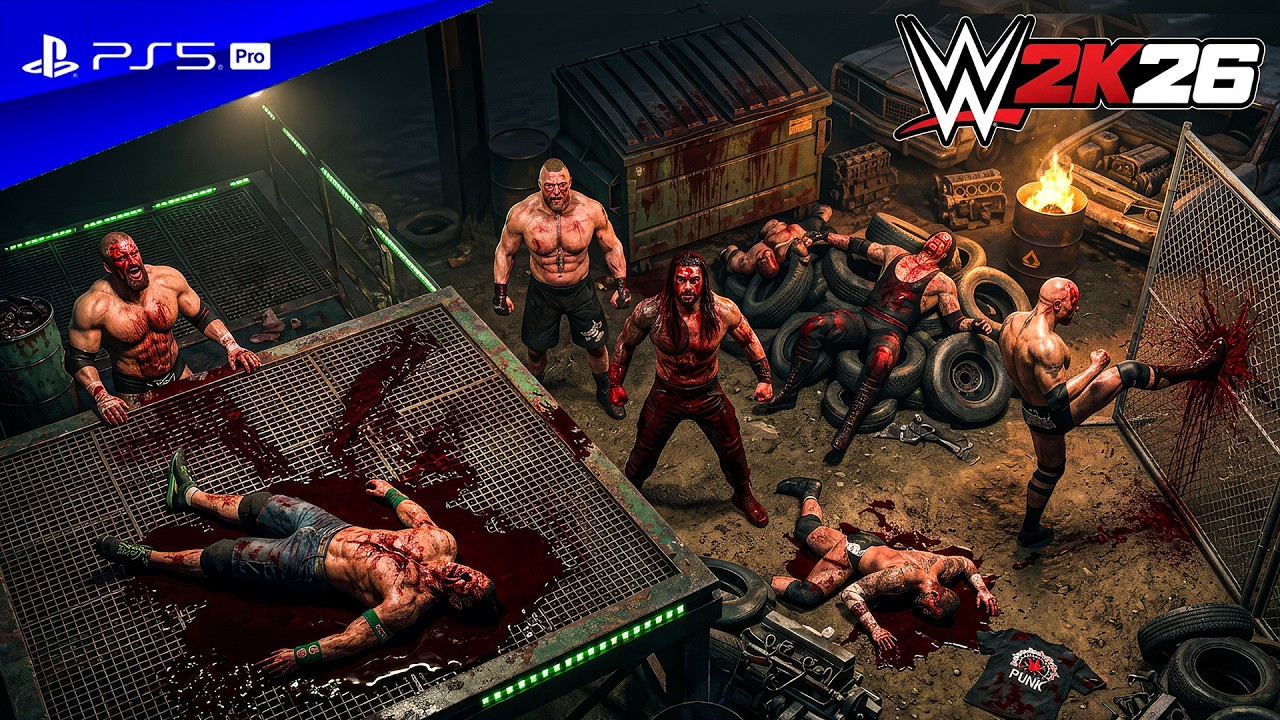 WWE 2K26 - Legendary The Scrapyard Brawl Elimination Match Gameplay | PS5&trade; Pro [4K60]