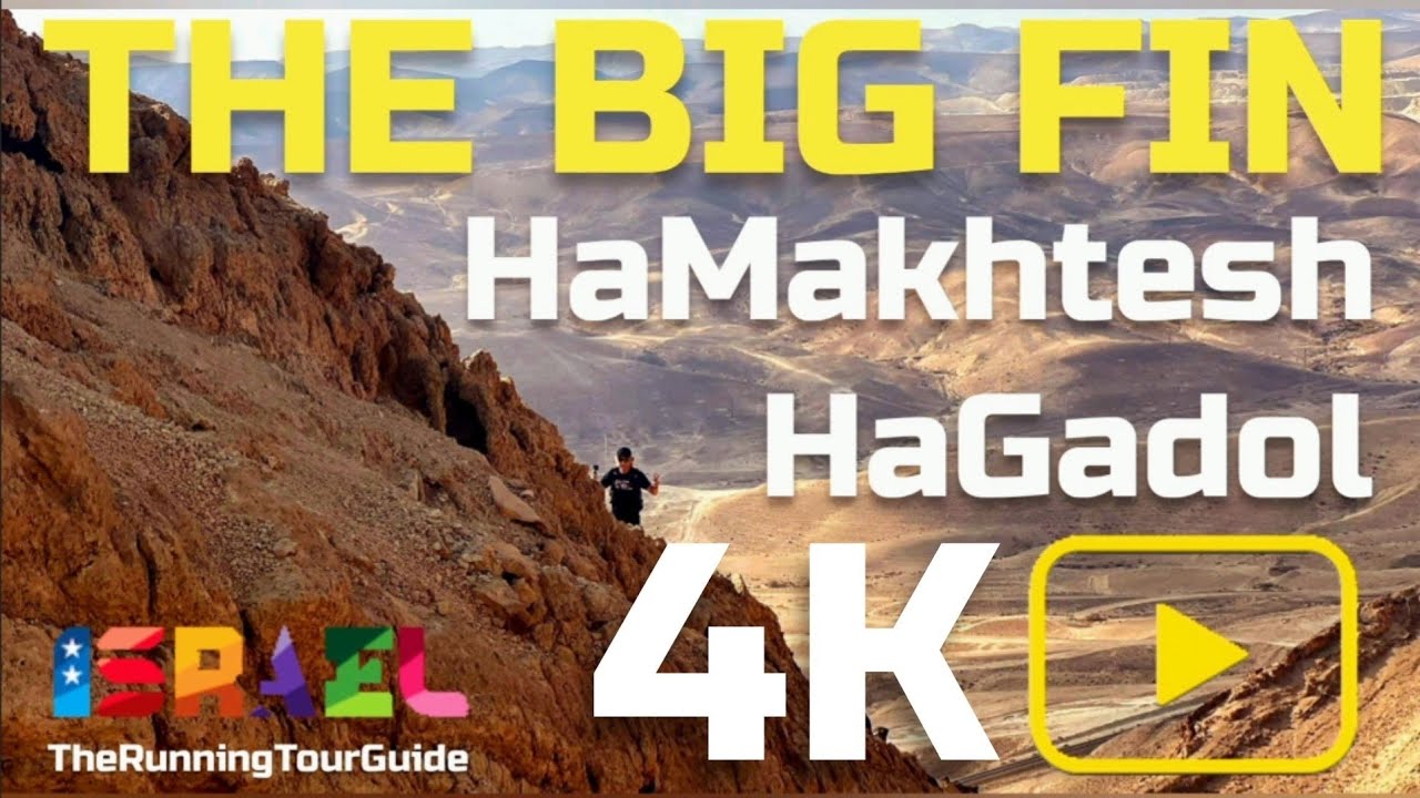 HaMakhtesh HaHagadol In Israel's Negev Desert | Trail Running The Big Fin Hike In 4K