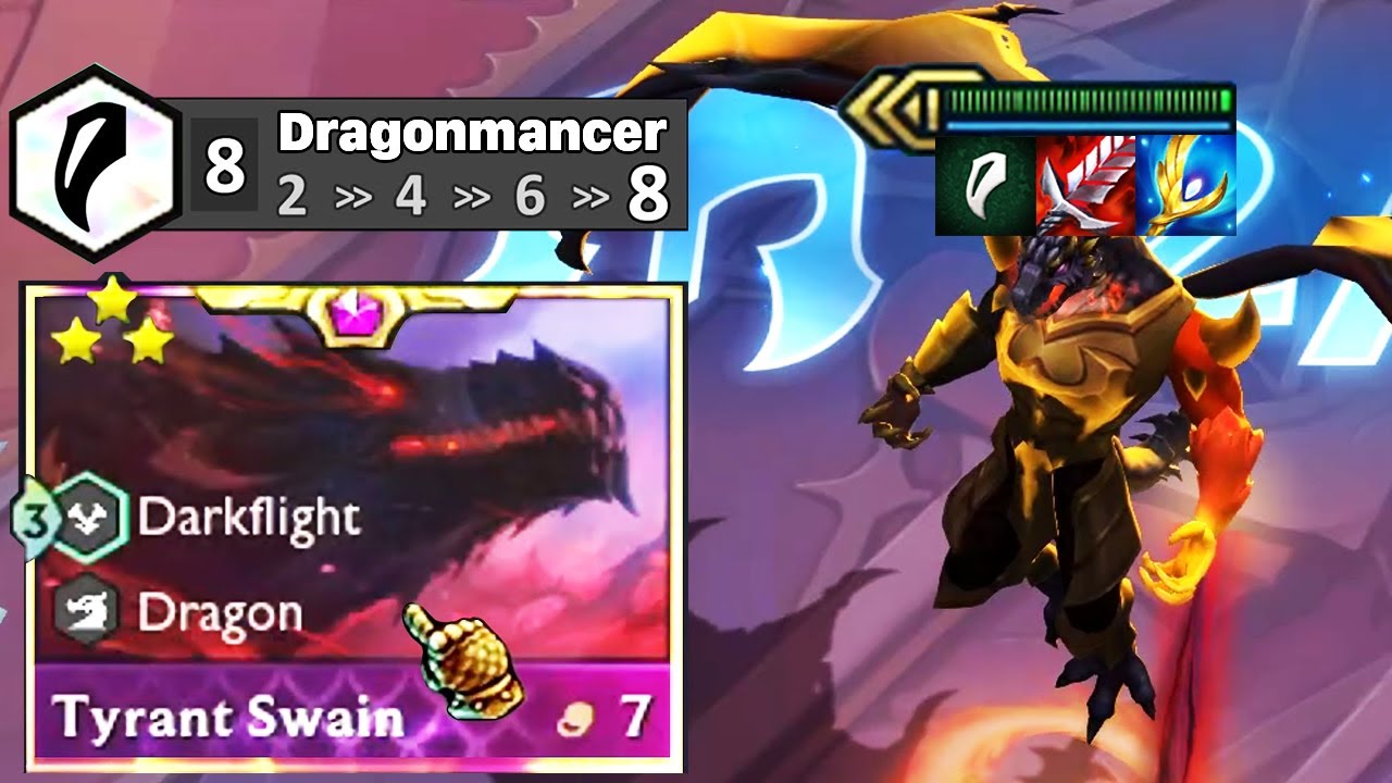 8 DragonMancer 3-Star Swain 1vs9 | TFT SET 7.5