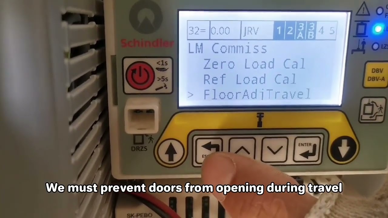 Schindler 5400 elevator weighing learning steps