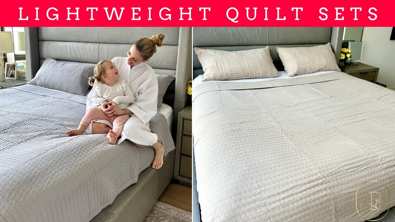 Upgrade Your Bedroom with a Detailed Stitching Quilt Set! 🛏️✨