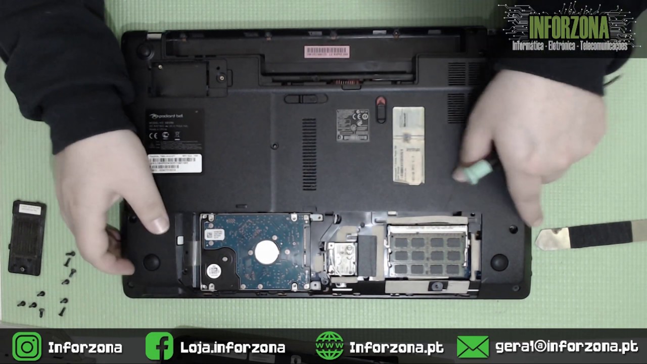 Como desmontar/abrir/Disassembly Packard Bell TM 86