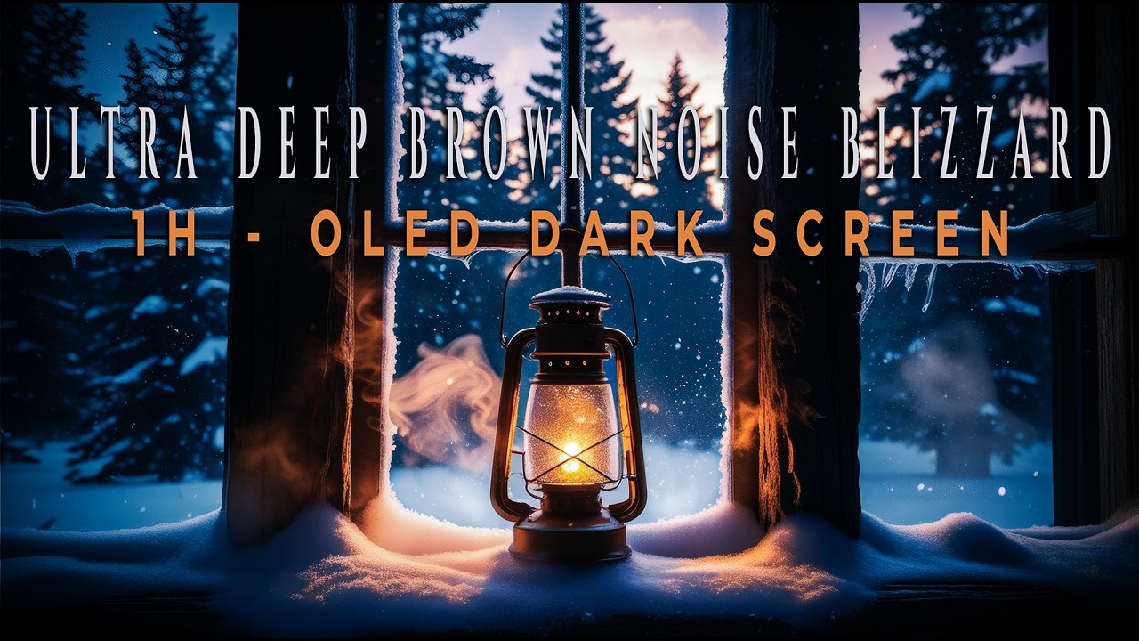 DEEP SLEEP Blizzard at Night 💤 Dark Screen Cabin Window Ambience | Snowstorm Sounds for Insomnia