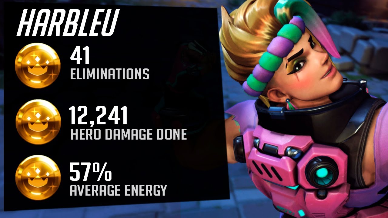 Harbleu Zarya and Hammond gameplay - 41 elims! Season 31 Top 500
