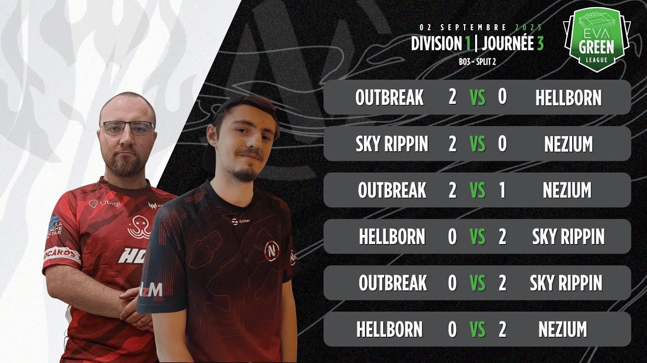 [REDIFFUSION] EVA GREEN LEAGUE | DIVISION 1 - JOURNÉE 4