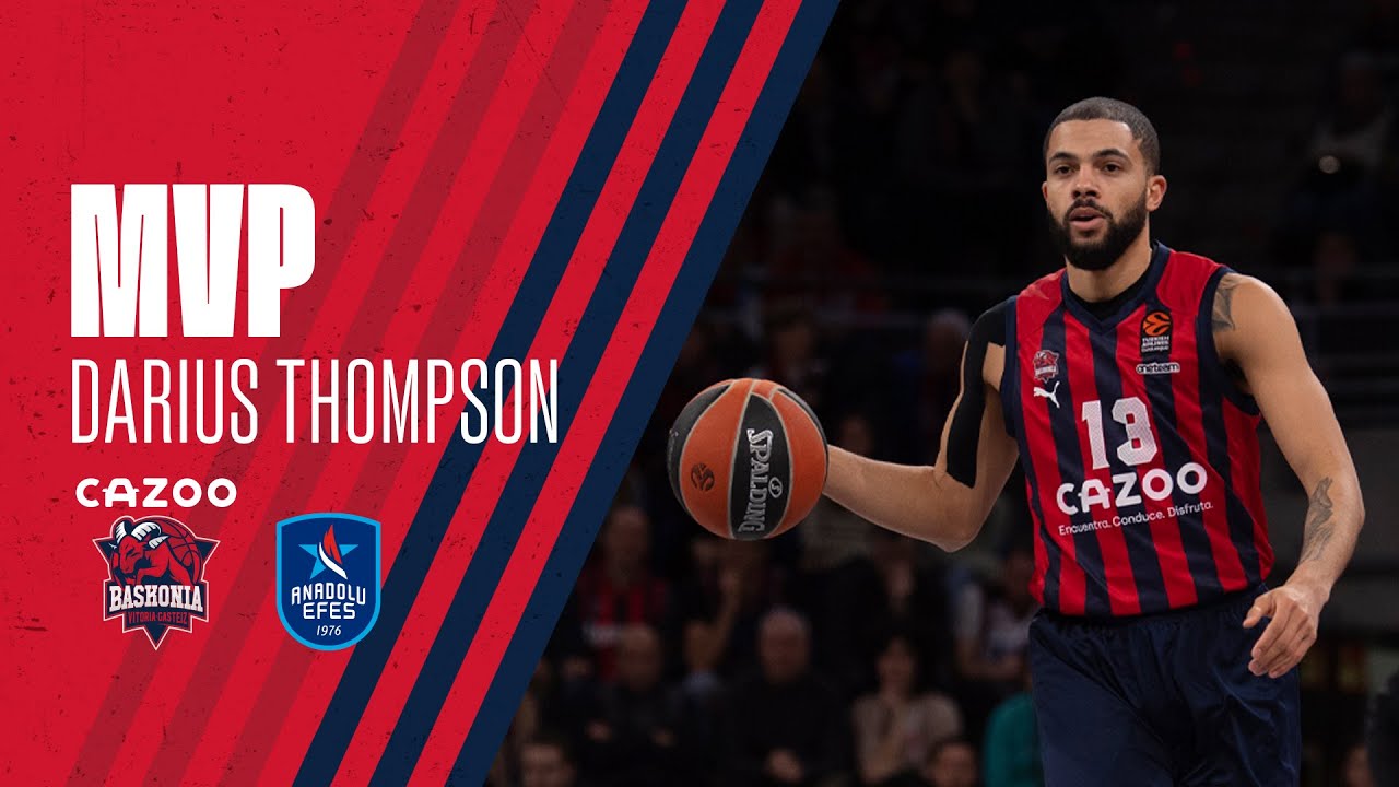 El MVP de la jornada. ESPECTACULAR  Darius Thompson con 36 de valoración VS Anadolu Efes