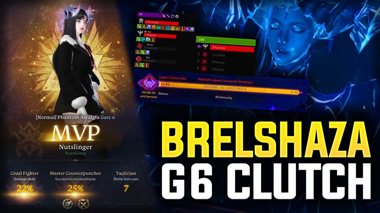 Lost Ark: Brelshaza G1-G6 1525 Gunslinger - G6 Clutch + Prokel 1v1 (4K Gameplay)