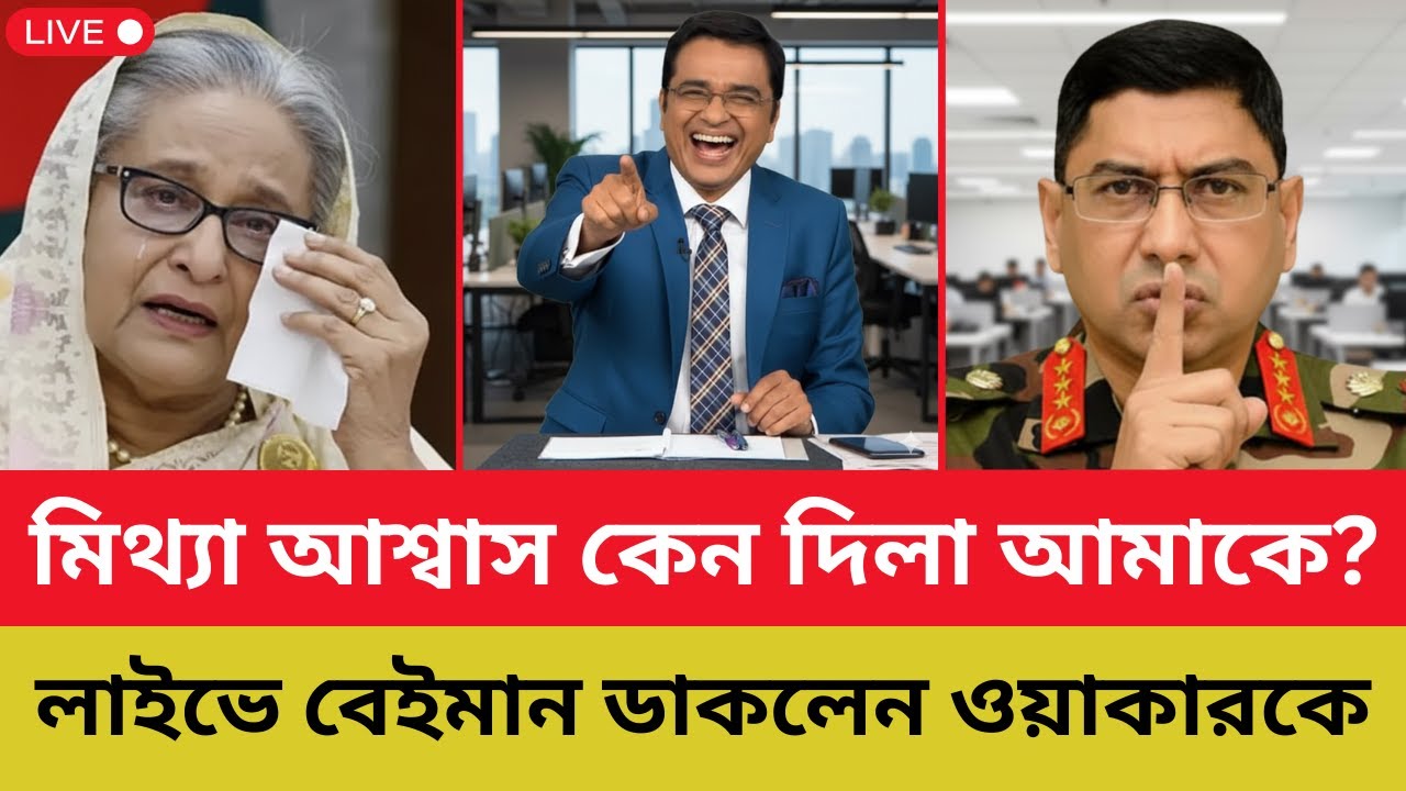 মিথ্যা আশ্বাস কেন দিলা আমাকে? লাইভে বেইমান ডাকলেন ওয়াকারকে | Sheikh Hasina | Waker | Shomoyer Barta