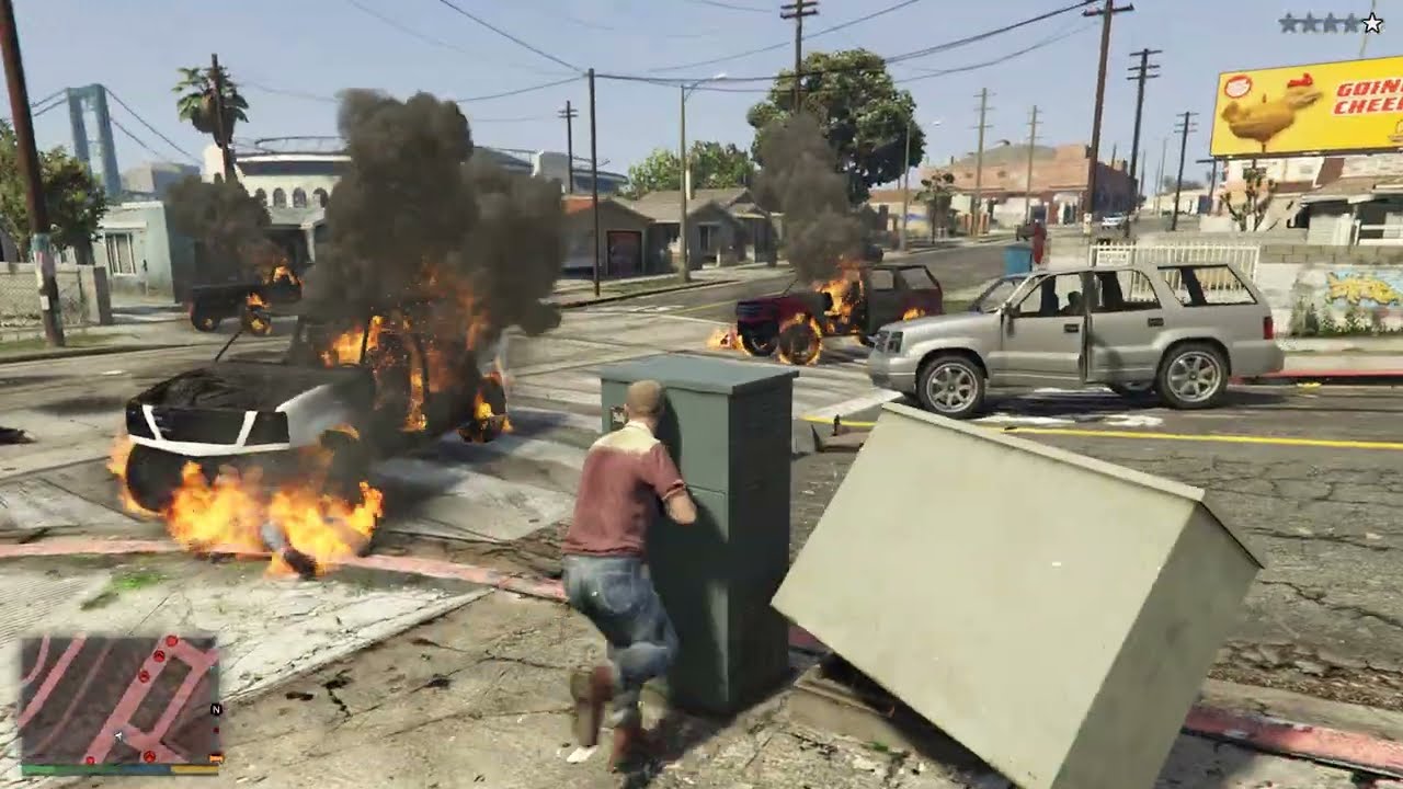 GTA 5 Enhanced - Trevor’s Fight with Madrazo Cartel + Five Star Escape