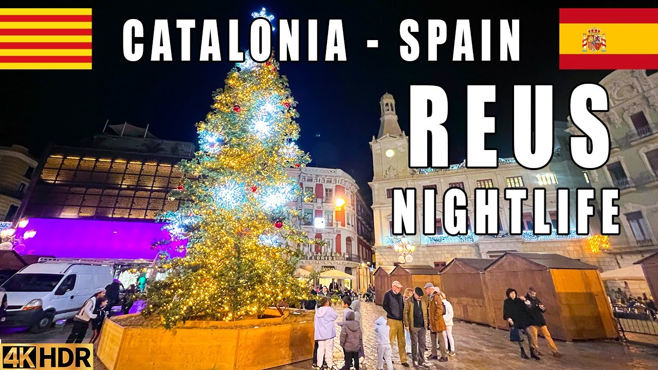 REUS NIGHTLIFE - CATALONIA - SPAIN 4k, 01- December - 2023