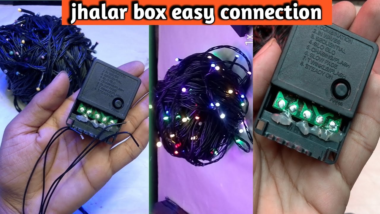 Jhalar light box connection / सबसे आसान तरीका खुद से बनाओ अब ghar pe 😅