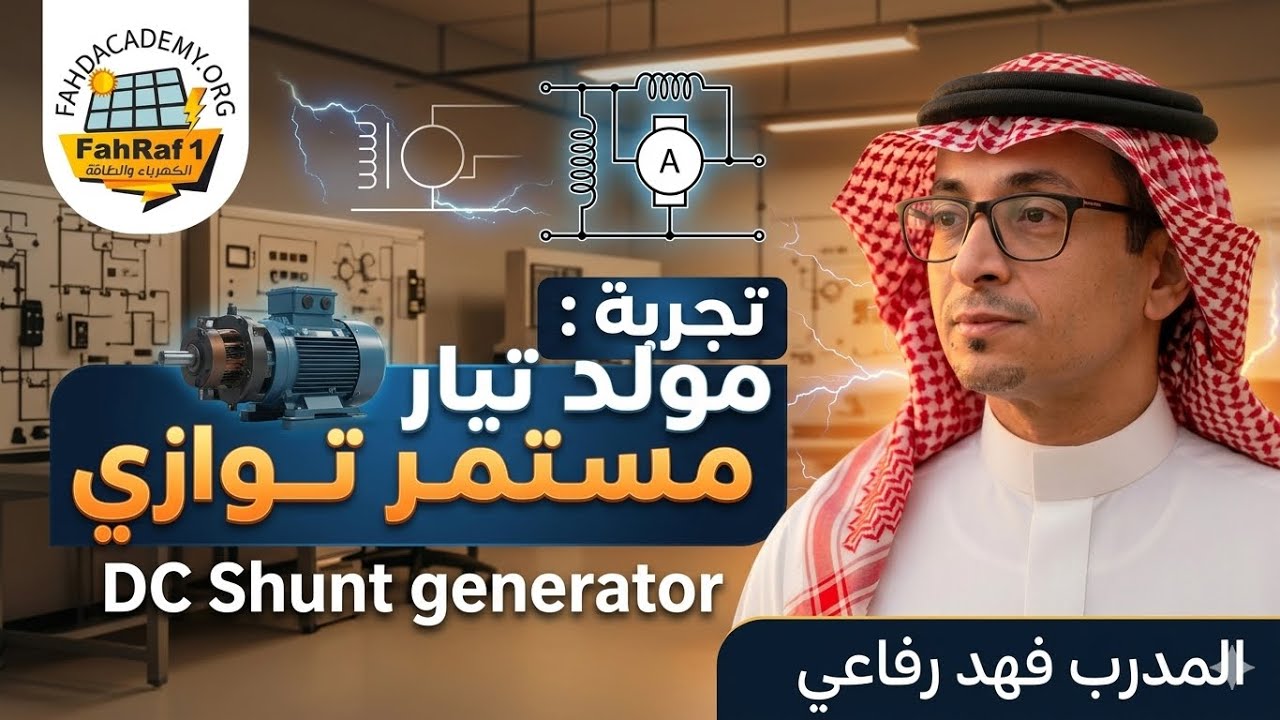 تجربة : مولد تيار مستمر توازي DC Shunt generator