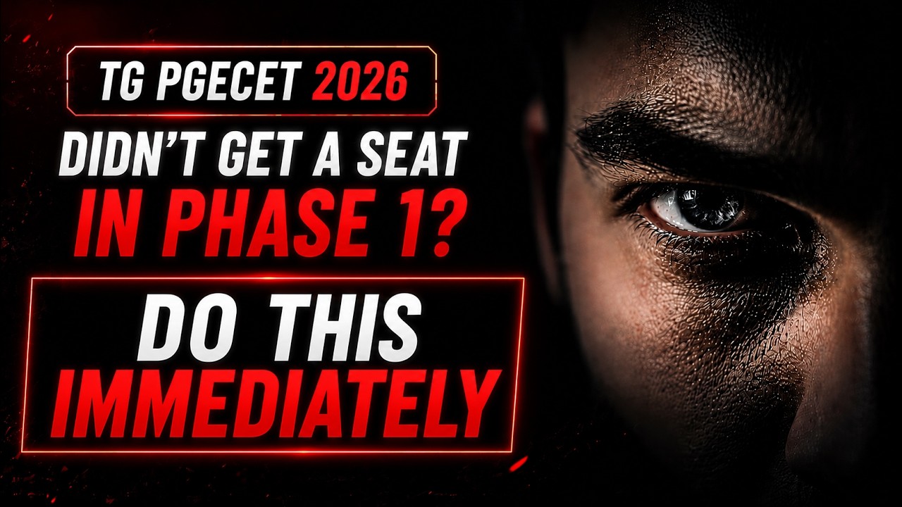 Didn't Get a Seat in TG PGECET Phase 1? Do This IMMEDIATELY for Phase 2 | Secret Rank Analysis Trick