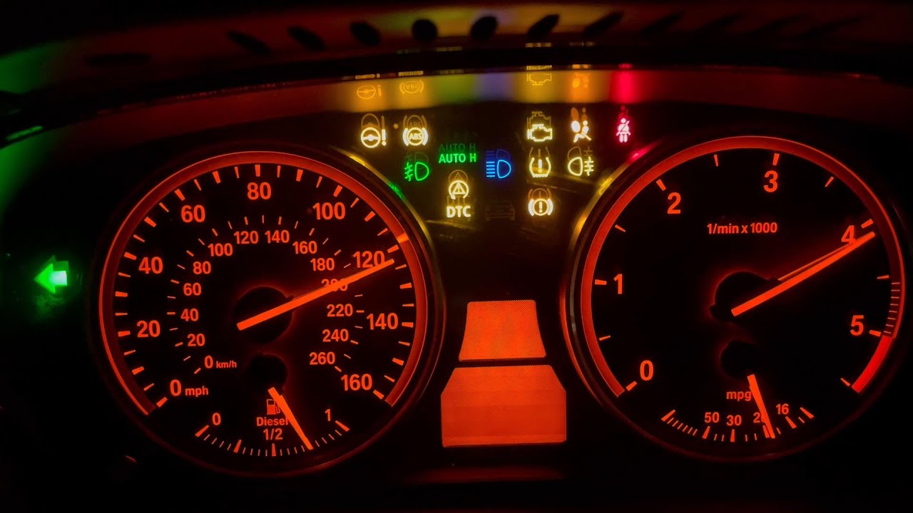 BMW E60 Playing with hidden things on dashboard cluster check