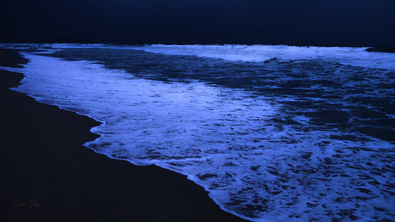 Deep Sleep Relaxation • Rolling Waves In Quiet Night For Calm The Mind and Relaxing