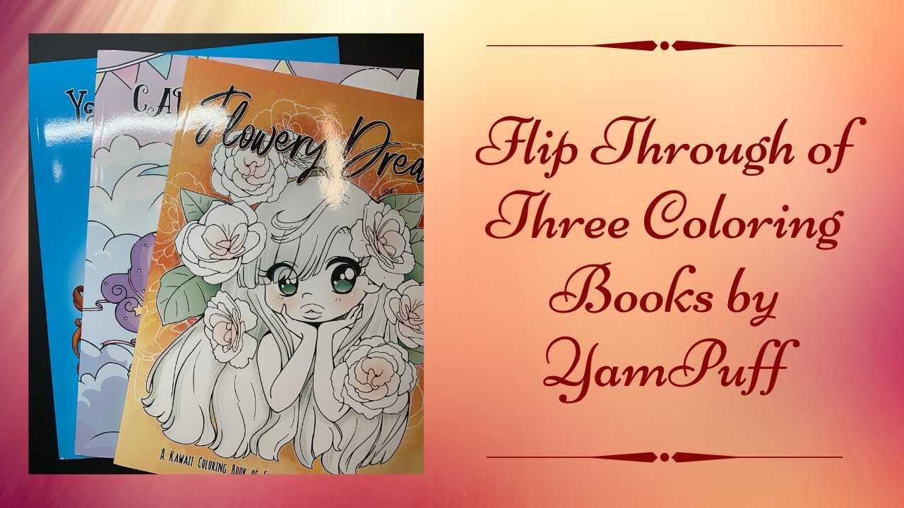 Flip Through of Three Coloring Books by YamPuff