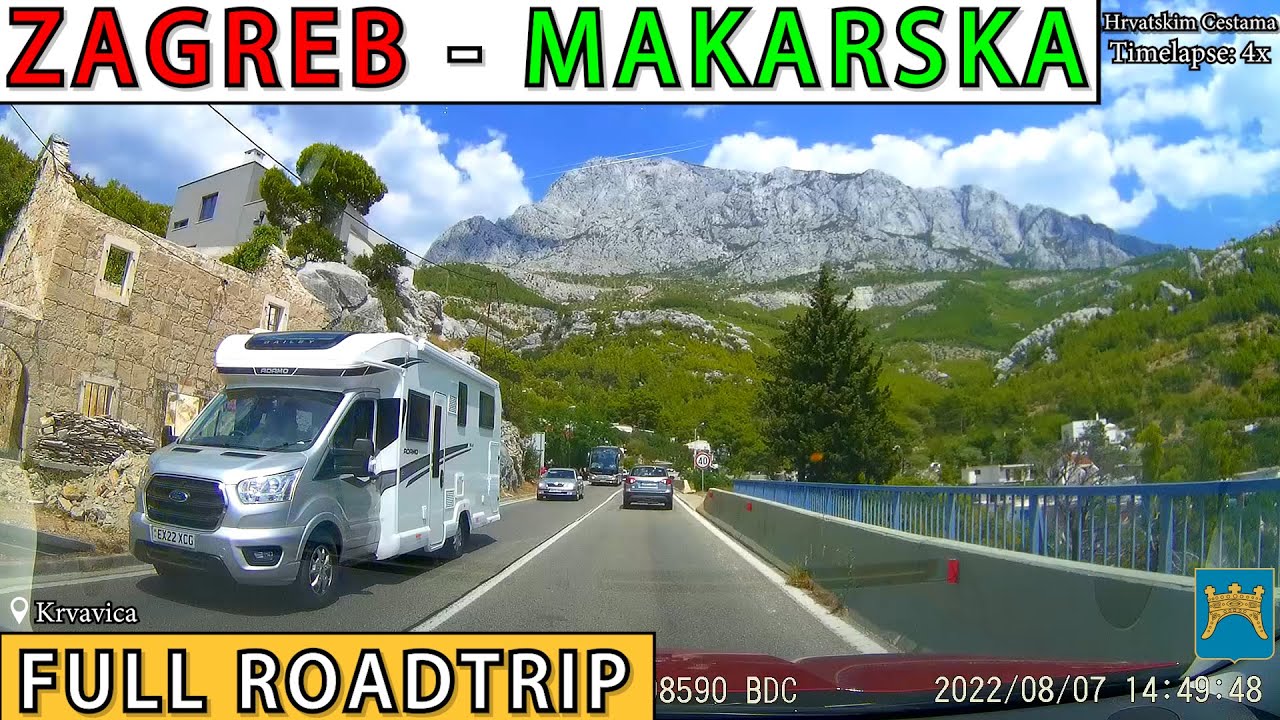 Vožnja dionicom Zagreb - Makarska (450 km) | Autocesta A1 | Cijelo putovanje na more 2022