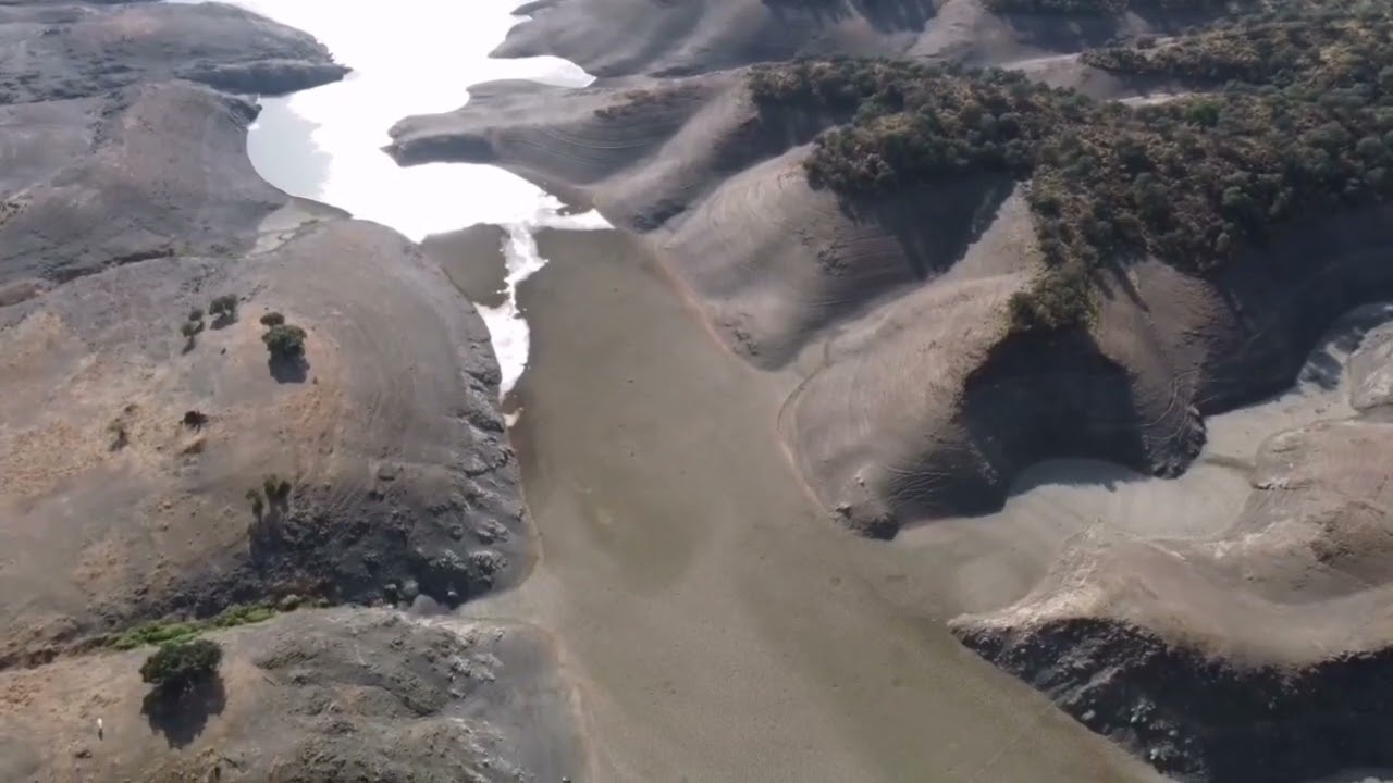 Sequía agosto 2022 Pantano del Pintado, Cazalla de la Sierra DJI mini 2