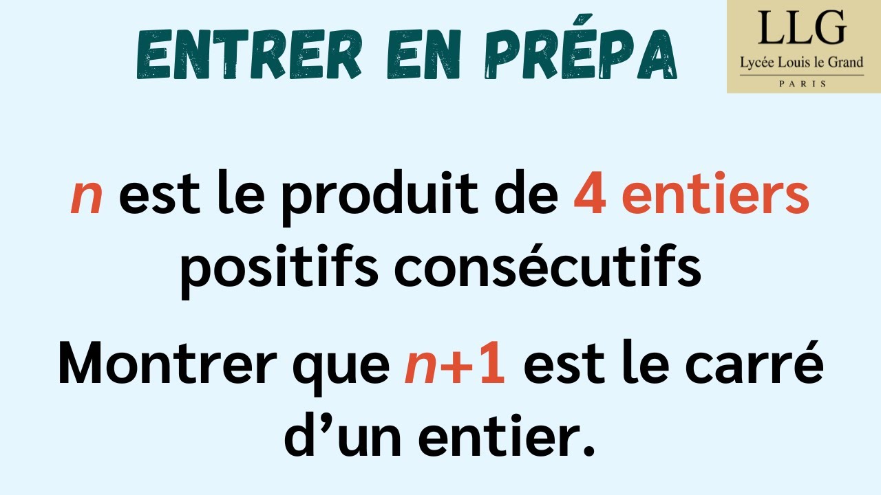 AS-TU LE NIVEAU POUR ENTRER À LOUIS LE GRAND ?