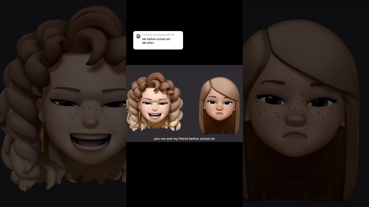 before vs after school air #memojis #story #trending #viral #youtube #shorts #fypシ゚viral #relatable