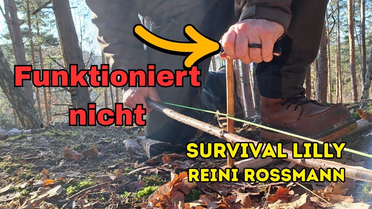 Feuerbohren mit dem Irbismesser von @ReiniRossmann und warum es nicht funktioniert |@SurvivalLilly