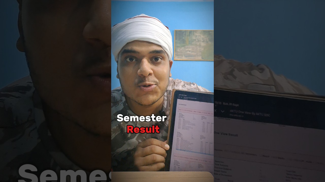 Mera Btech ka Result 😑 | CGPA Kitna bana ? 🤷 | Minivlog Results Semester #shorts#btech#result