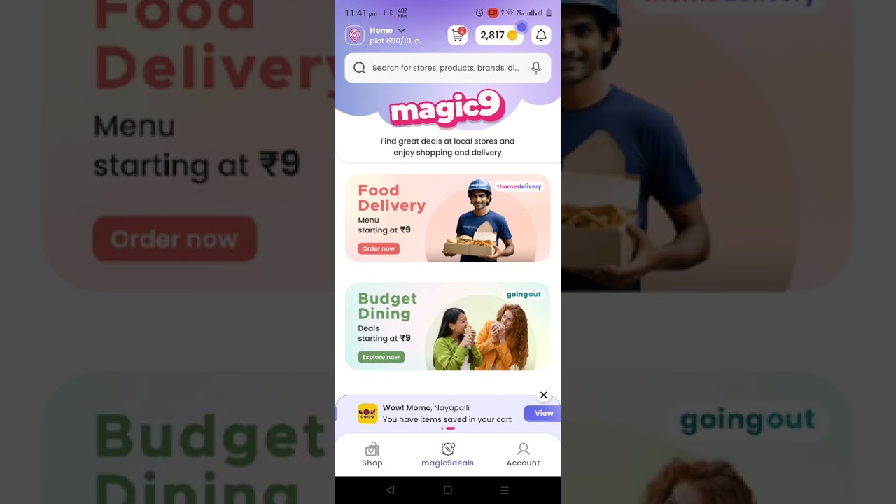 Magic pin app se phir 9 rupees veggie mo burger loot lo friends.