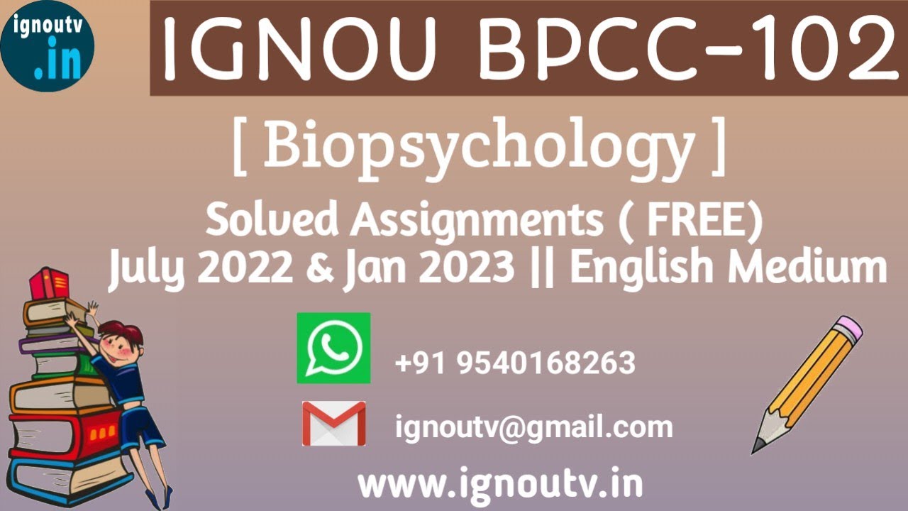 IGNOU BPCC-102 Solved Assignment July 2022 & Jan 2023 [FREE] || IGNOU BAPCH || IGNOU TV || IGNOU ||
