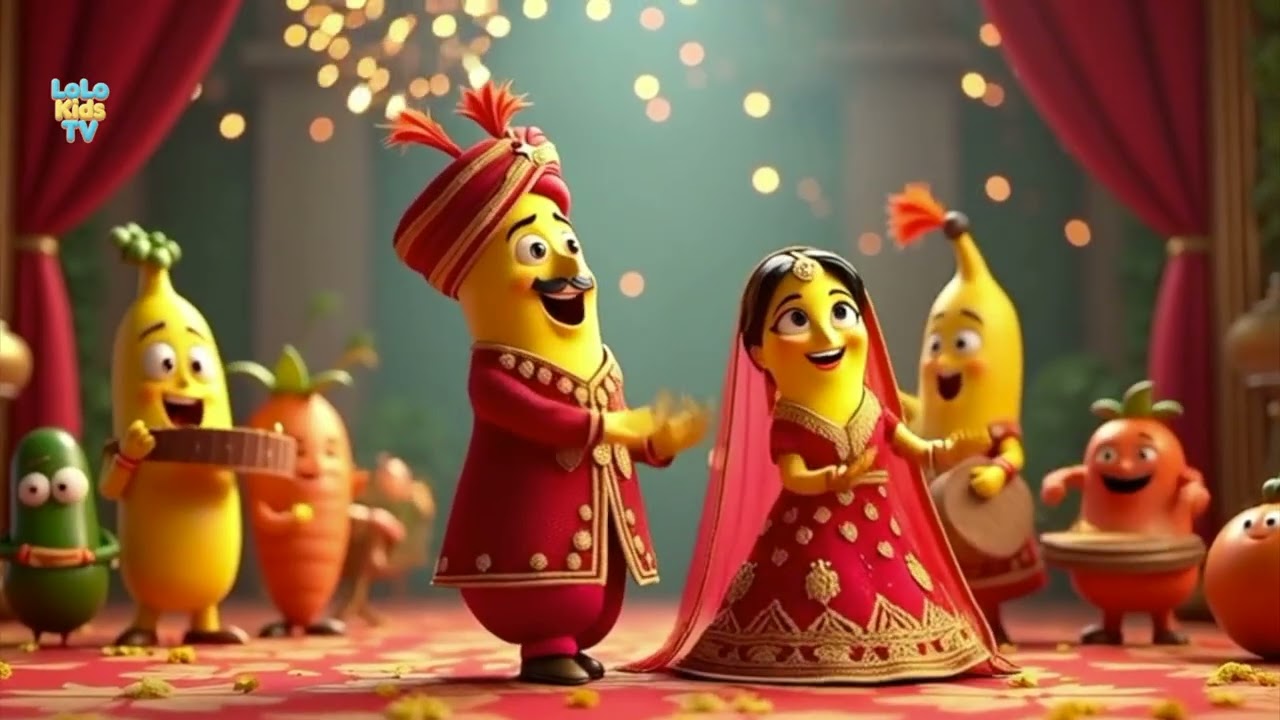 Kele Ki Baraat Animated Song | Fruit Baraat Song | Hindi Kids Cartoon Songs
